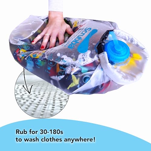 Scrubba WATERCLEAR Wash Bag Portable Washing Machine – Lightweight Manual Washer with New Wide Water Inlet for Easy Rinsing – Travel Essentials for Camping, Hotels, Laundry & Baby Clothes, Gift – 195g - Image 7