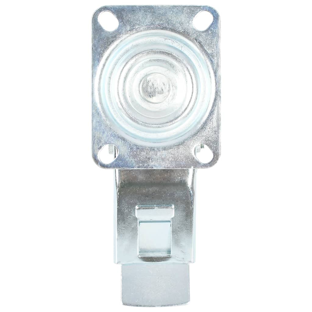 8 Stk. Lenkrollen 160 mm, 4 mit Bremse, geräuschlose Möbelrollen aus Gummi, stoß- und vibrationsbeständig, kratzschonend, zinkbeschichteter Eisenrahmen rostfrei, je 150 kg