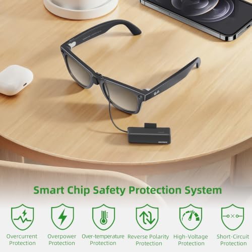 AERIANT On-the-Go Battery Pack Charger for Ray Ban Meta AI Smart Glasses — view 4