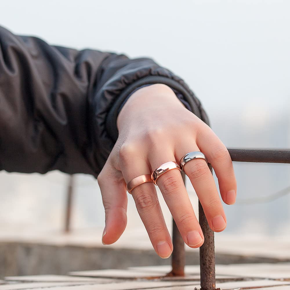 LUOLINGONGJUE® Pure Red Copper Magnetic Ring | Stylish Adjustable Smooth Copper Ring for Men & Women 4