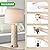 Set of 2 Touch Control Table Lamps for Living Room, 27" Bedside Lamps with 2 USB Ports, 3-Way Dimmable, Farmhouse Nightstand Lamps for Bedroom End Table Desk, White Fabric Shade, 7W LED Bulbs