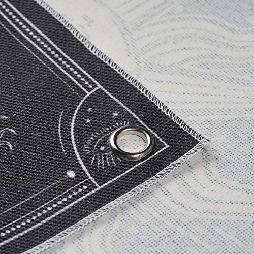 Pocass Pack Of 3 Tarot Tapestry The Sun The Moon The Star Tarot Card Vertical Tapestry Black And White Medieval Europe Mysterious Wall Hanging With Grommets, Seamless Nails (15.7 X 19.6 Inches) #TOP4