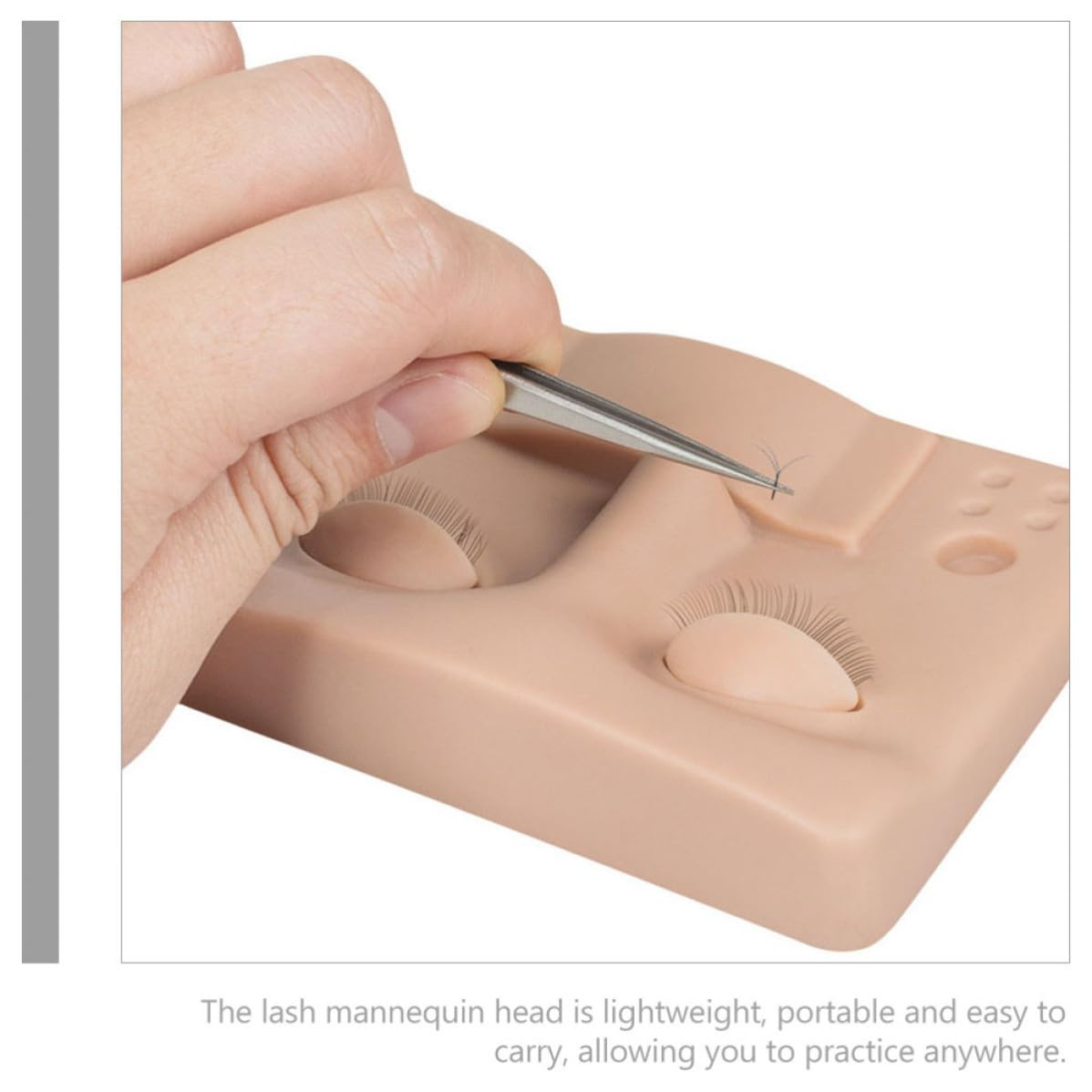 MAGICLULU Lash Practice Kit with Silicone Eyelids for Beginners and Advanced Professionals Lightweight Mannequin Head with Smooth and Even Surface for Makeup Practice and Eyelash Training
