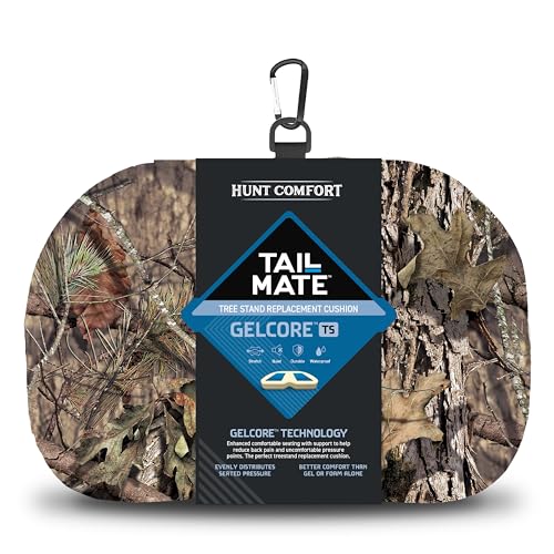Tail Mate GelCore Premium Tree Stand Seat Cushion with Memory Foam for Stalk Hunting and More, Mossy Oak