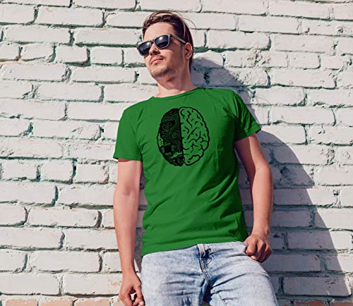 T-shirt à puce CPU ordinateur Brain-Computer pour homme vert taille XXXXL geek coder