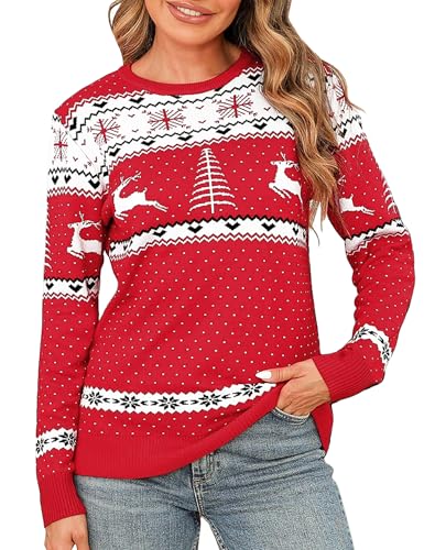 Totatuit Weihnachtspullover Damen Hässliche Christmas Sweater...