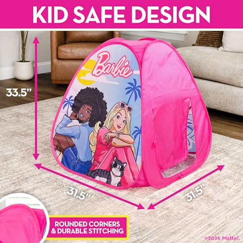 Barbie Malibu Pop Up Play Tent for Kids – Triangle Indoor Playhouse - image 2