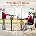 Sweetcrispy Standing Adjustable Height Desk, Electric 40 x 24 Inch Sit to Stand Up Rising Computer Gaming Table with 3 Memory Presets, Splice Board, T-Shaped Bracket Home Office Workstation, Black