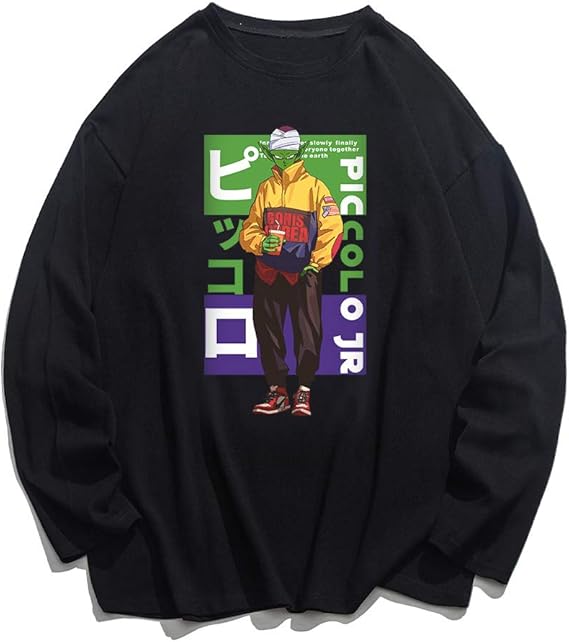 Amazon ドラゴンボール ピッコロ ピッコロ ジュニア アニメ 漫画 長袖 メンズ レディース Tシャツ 秋服 スポーツ おしゃれ かっこいい ロング丈 無地 大きいサイズ 快適 カジュアル プリント ファッション L Tシャツ カットソー 通販