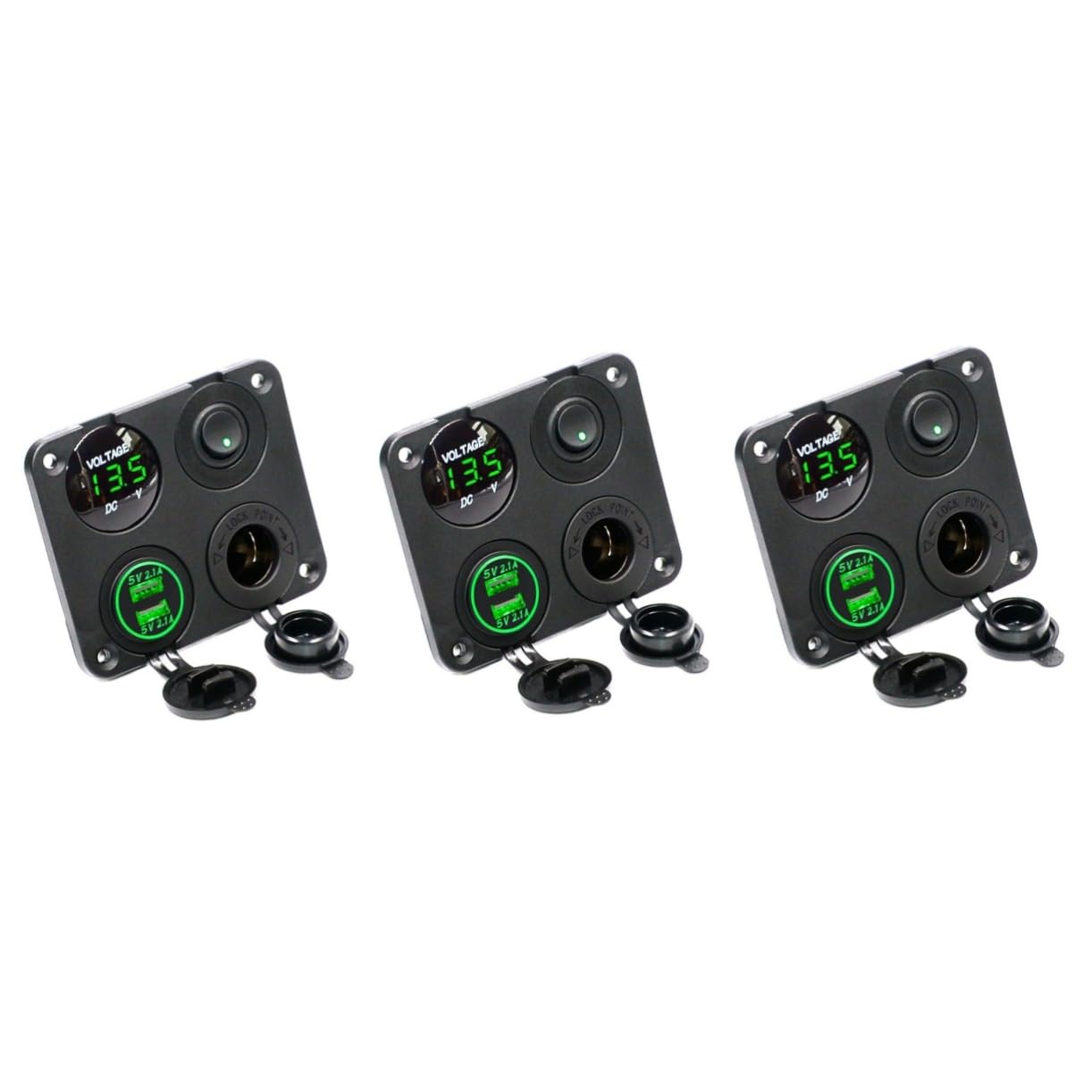 jojofuny 3 Uds 4 1 Voltímetro USB Cargador USB