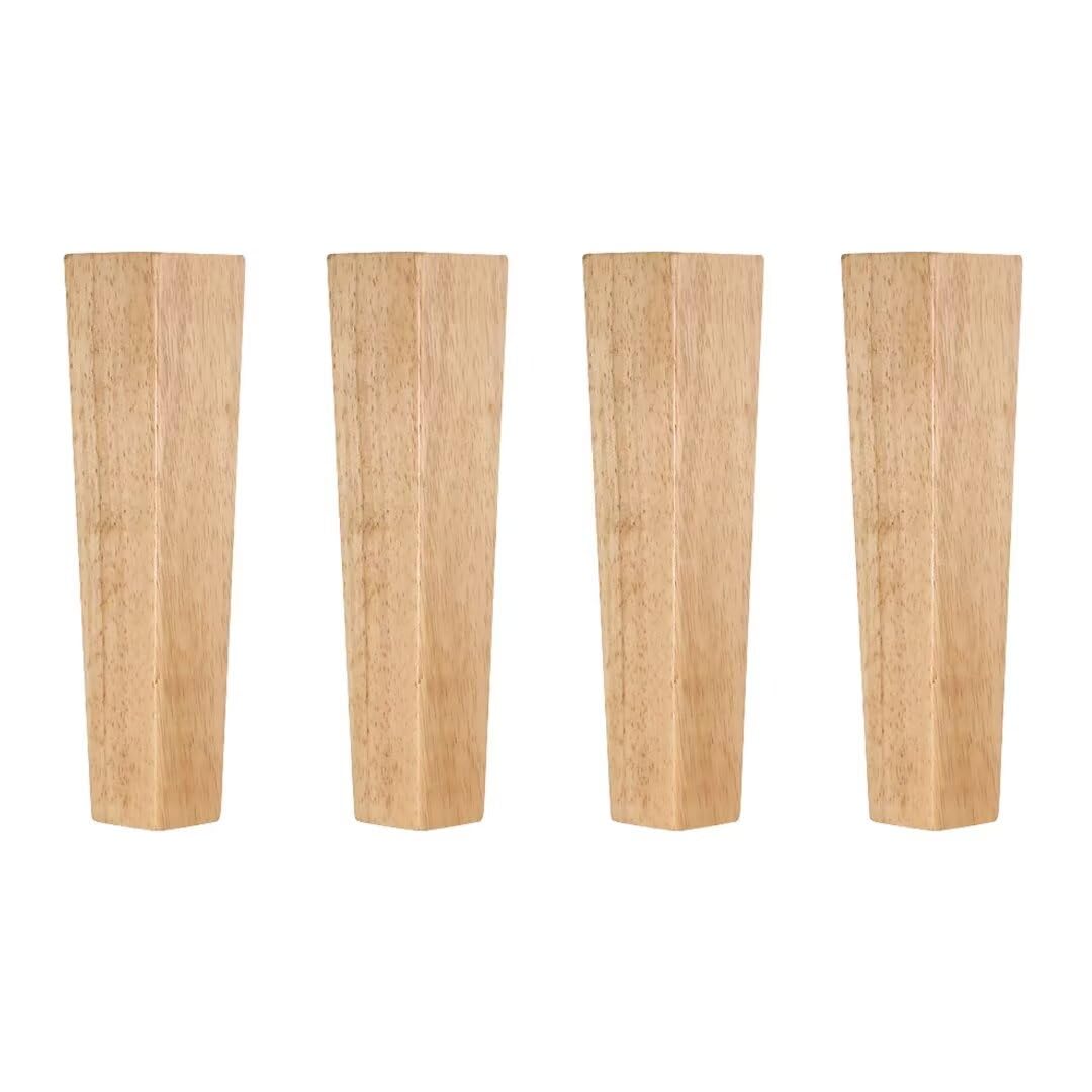 Patas de cama de madera maciza cónicas para renovar tus muebles con alfombrilla