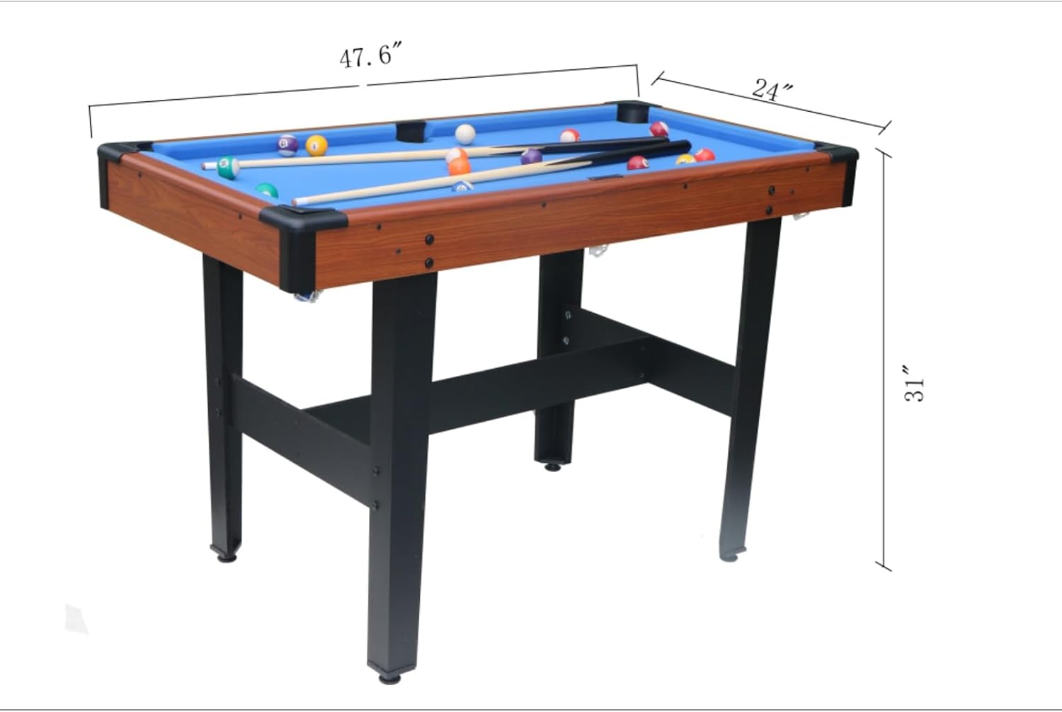 48″ 3-in-1 Multi Game Table - Combo Game Table Set Billiards Pool, Glide Hockey and Table Tennis for Home, Game Room, Friends and Family