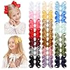 YHXX YLEN 40PCS 4.5 Inch Hair Bows Clips, Grosgrain Ribbon Alligator Clips Barrettes Hair Accessories for Baby Girls Infants Toddlers Kids Teens Children in Pairs