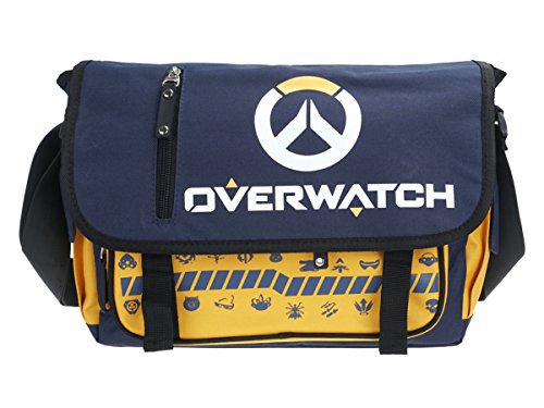 CosplayStudio Sac à bandoulière pour les fans d'Overwatch | Sac messager pour gamer, bleu