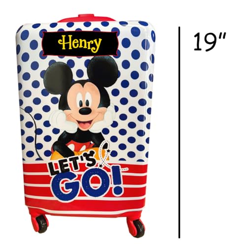 Disney Mickey Mouse Suitcase Personalized Luggage Carry On Hardshell Rolling Bag and Extending Handle with Custom Name3