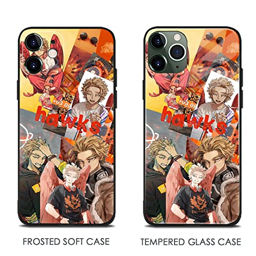 Hawks Keigo Takami Bnha My Hero Academia Anime Phone Case Cover Manga Shell For (Tempered Glass Ver,Iphone 11) #TOP1