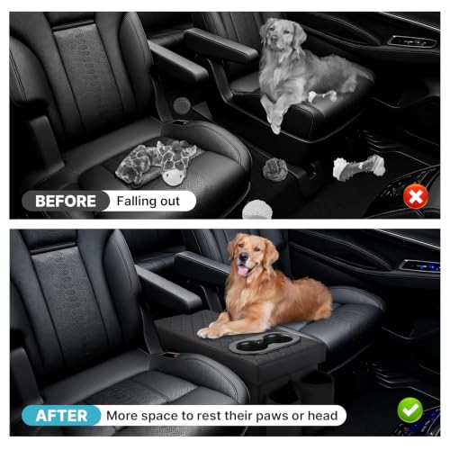 Image of Mixsuper Liner Car Seat Organizer for Subaru Ascent 2019-2026 Center Console Organizer with Cup Holders for Ascent, Kids Toys Baby Supplies Dog Box Storage Bin Travel Accessories