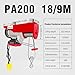 Electric Hoist 2 in 1,440lbs Electric Hoist Winch with 98ft Wireless Control&Wired Remote Control,110v Electric Hoist 59ft/29.5ft Lifting Height for Garage Warehouse Factory,Single/Double Slings