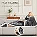 PLOATH Heated Electric Blanket Shawl: Heating Throw Heated Poncho - Wearable Blanket Hoodie Wrap Sherpa with 10 Heat Levels & Multi Heating Time Settings (50x75'' Grey)