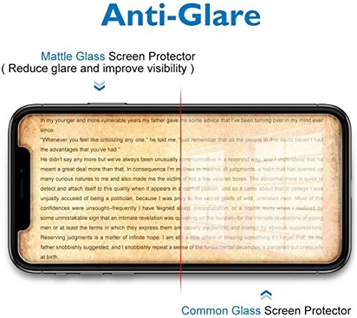 Image of ZARALA Anti Glare Matte Tempered Glass for iPhone 12 (Black) Full Screen Protection with Easy Installation Kit