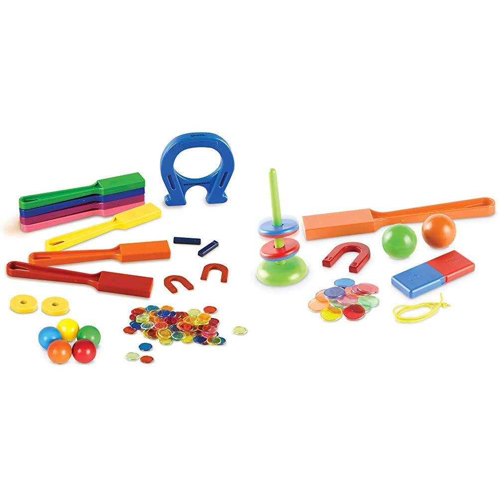 Learning Resources Super Magnet Lab Kit, STEM Toy, Critical Thinking, 119 Pieces, Ages 5+ & STEM Explorers: Magnet Movers, 39 Pieces