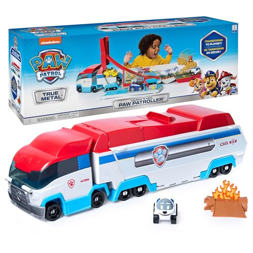 Paw Patrol LaunchN Haul PAW Patroller Transforming 2-in-1 Track Set for True Metal Die-Cast Vehicles Kids Toys for Boys & Girls Ages 3 and Up