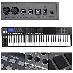 Clavier Piano 61 Portable 61 Touches USB MIDI Contrôleur du Clavier 8 RVB Tampon Déclencheur Arrière Coloré - Les Beatles, Paul McCartney, John Lennon, RIngo Starr, George Harrison Clavier Piano 61 Portable 61 Touches USB MIDI Contrôleur du Clavier 8 RVB Tampon Déclencheur Arrière Coloré – Image 5