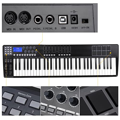 Clavier Piano 61 Portable 61 Touches USB MIDI Contrôleur du Clavier 8 RVB Tampon Déclencheur Arrière Coloré - Les Beatles, Paul McCartney, John Lennon, RIngo Starr, George Harrison Clavier Piano 61 Portable 61 Touches USB MIDI Contrôleur du Clavier 8 RVB Tampon Déclencheur Arrière Coloré – Image 6