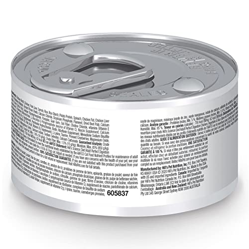 Hill's Science Diet Adult Perfect Digestion Wet Cat Food, Chicken, Vegetable & Rice Stew, 2.9 oz. Cans, 24-Pack - Image 3