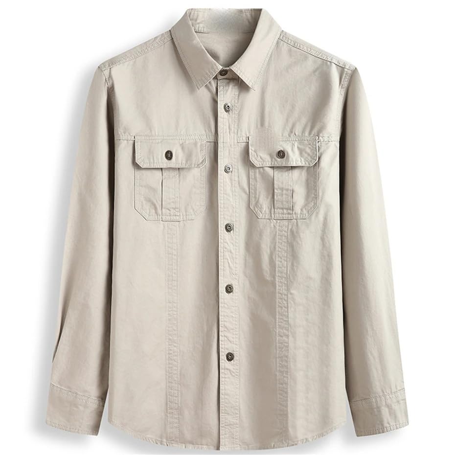 Camisa de manga larga para hombre chaqueta de algodón primavera 5
