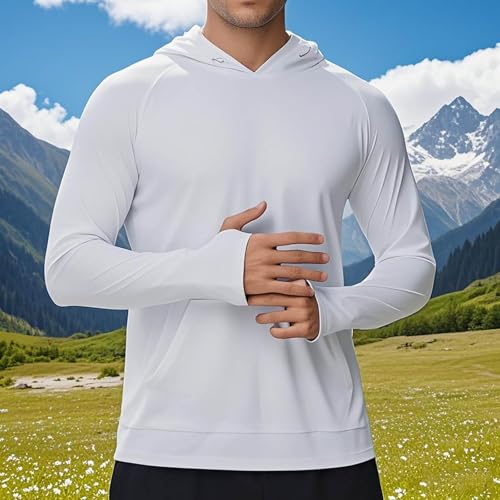 Fishing Hiking Shirts Men's UPF 50+ Sun Protection Cooling Hoodie Outdoor SPF UV Rash Guard Running Hooded Sun Shirts2