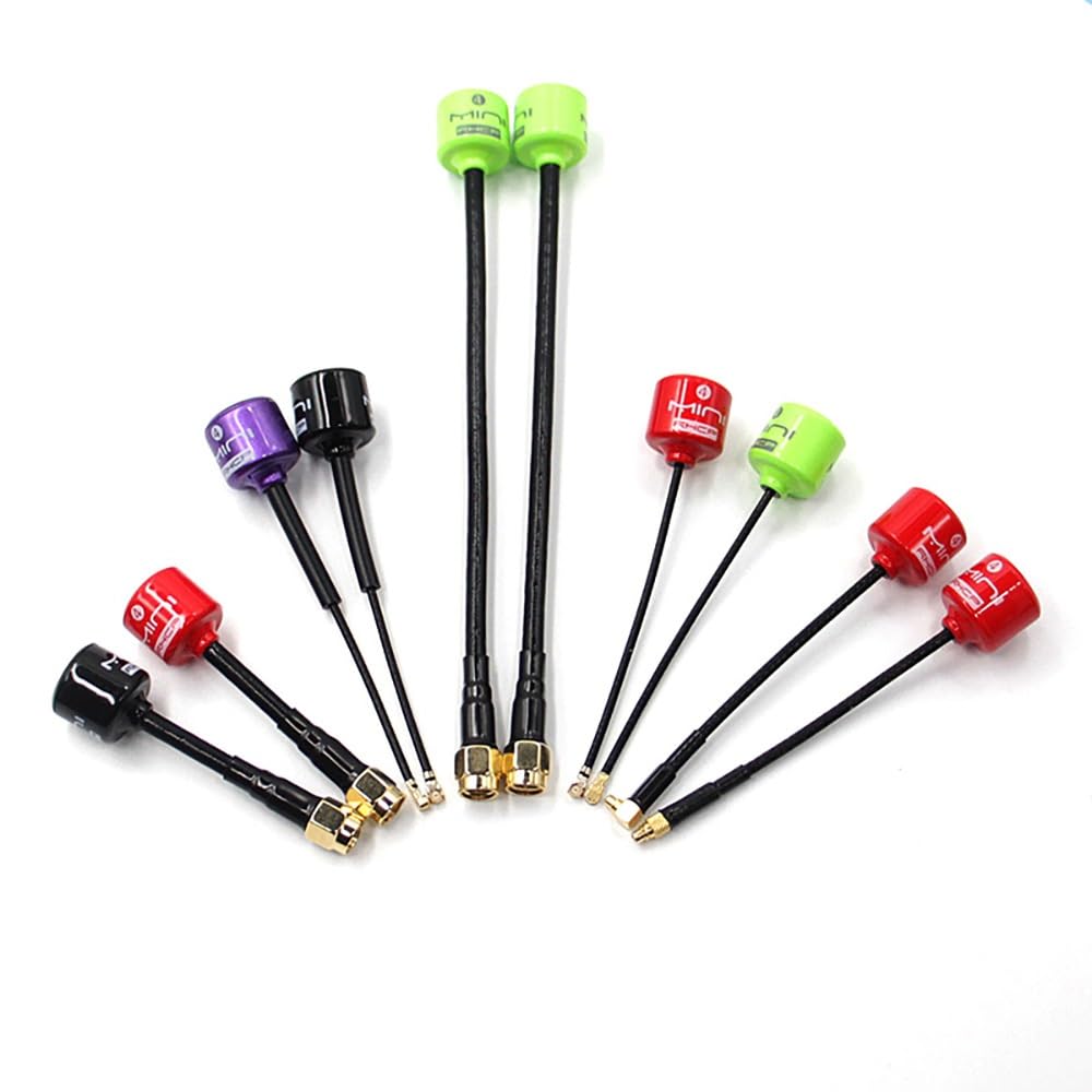 Mini 4 5.8G 2.8Dbi Antenna RHCP SMA/RP-SMA/MMCX/UFL Antenna For RC Transmitter Receiver Racing Drones (short RPSMA Purple)