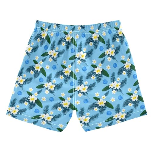 Little Boys Summer Flowers Floral Blue Swimwear Size 2-14 Years 203011512