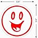 Supply360 AS-IMP2017 Teacher Stamp -Open Mouth Smiley Face, Red Ink, Durable, Light Weight Self-Inking Stamp, 5/8