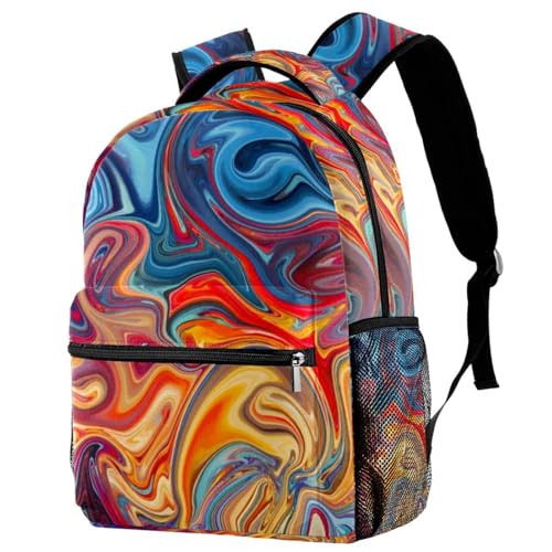 Sac à dos d'école multicolore et sac de voyage léger pour adolescents