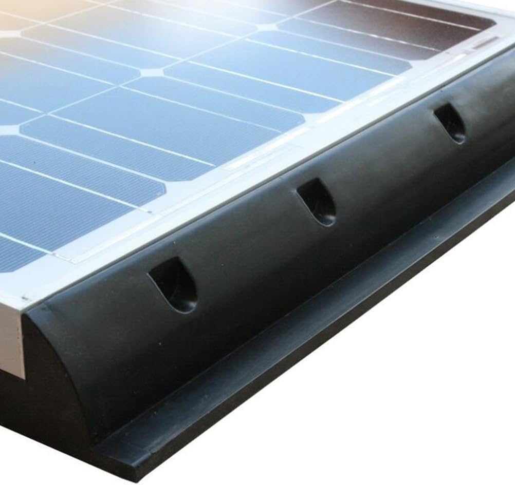 VANZACK 2pcs Solar Panel Mounting Brackets ABS Solar Panel Side Mount Brackets Solar Panel Roof Installation Clamps for RVs, Trailers, Campers, Yachts, Wall and Other Off Gird Roof