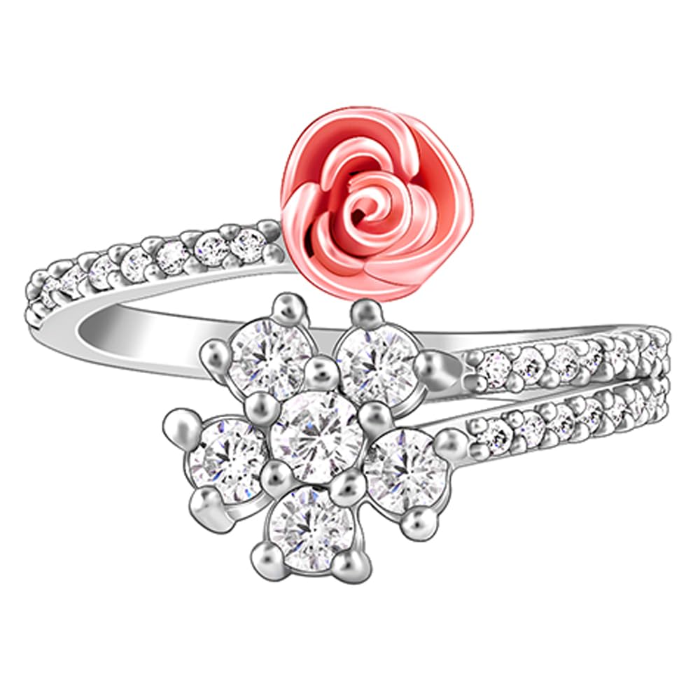 GIVA 925 Anushka Sharma Silver Studded Rose Ring, Adjustable | Gifts for Girlfriend,Pendant to Gift Women & Girls | With Certificate of Authenticity and 925 Stamp | 6 Month Warranty* (B08VJ9WSH1) Amazon Price History, Amazon Price Tracker
