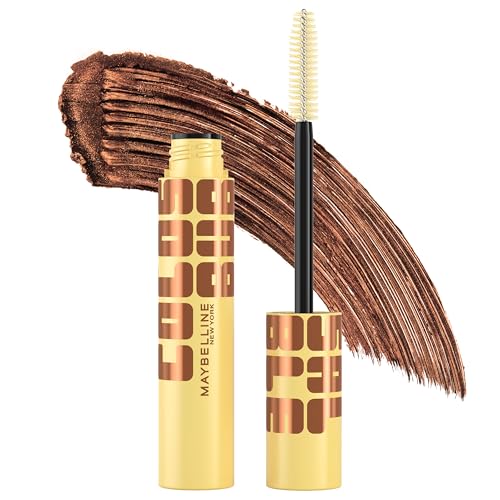 Image of Maybelline The Colossal Bubble Mascara, Buildable Mascara Volume and Length Formula for Bold, Separated, Sleek Lashes, Washable Formula, Copper Brown, 1 Count