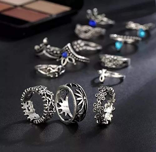 KIT ANÉIS FALANGE JOIAS PANDORA JOGO COM 13 ANEIS C5634