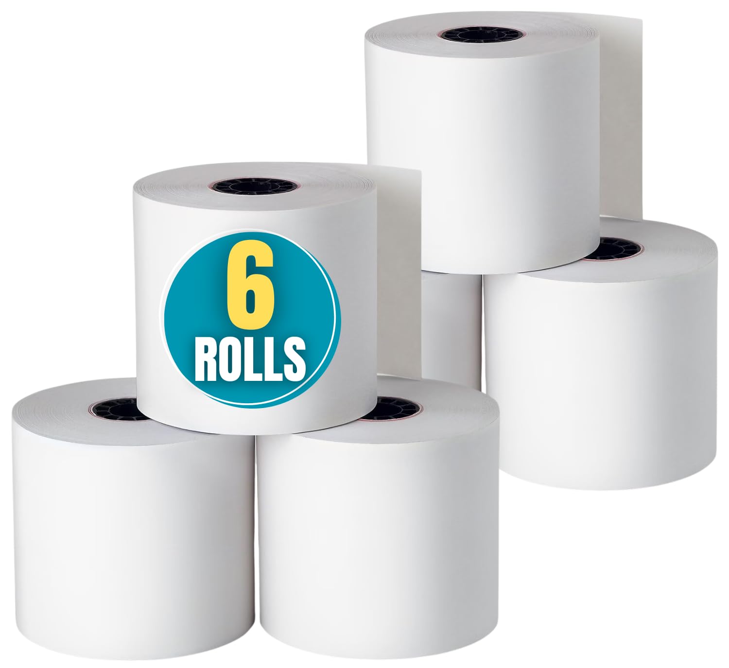 1InTheOffice Aggiunta macchina/rotolo calcolatrice, 7,3 kg, nucleo 1/2", 2-1/4" x 150 piedi, bianco (6)