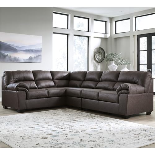 Image of Signature Design by Ashley Sectional Couch, Left Facing, Umber Brown