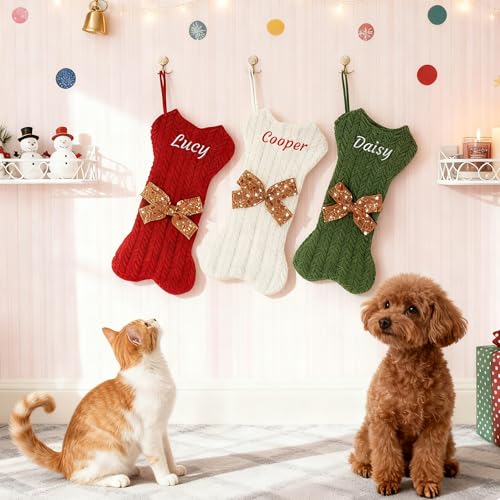 Genérico Calcetín Navideño Personalizado, Media con Forma de Hueso, 1 Media
