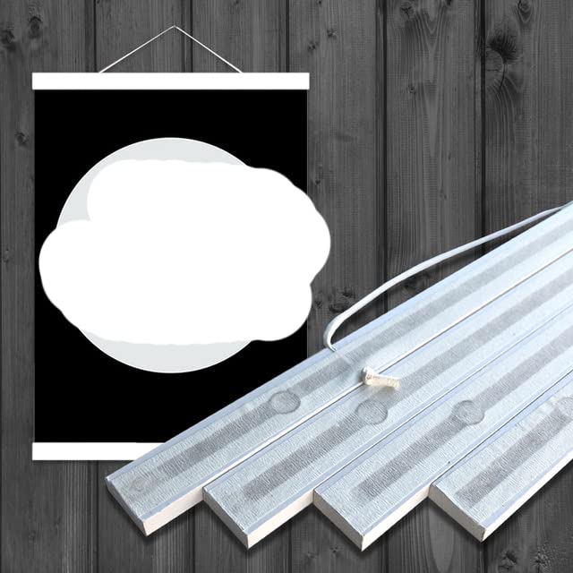 Cornice per foto in legno da 4 pezzi, per appendere quadri, per poster, cornice magnetica con corda per appendere, decorazione domestica, ptura artistica, palo per appendere  15