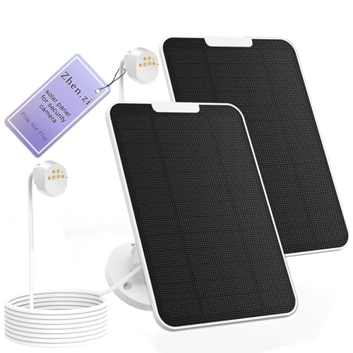Solar Panel for Google Nest Camera Outdoor Battery Version 4W IP66 Waterproof Solar Power Charger with 13ft Cable 360 Adjustable Mount for Nest Cam Indoor/Outdoor Security Camera (Nest-2 Pack)