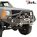 EAG Front Bumper with LED Lights and Winch Plate Fit 84-01 Cherokee XJ / 84-01 Comanche MJ