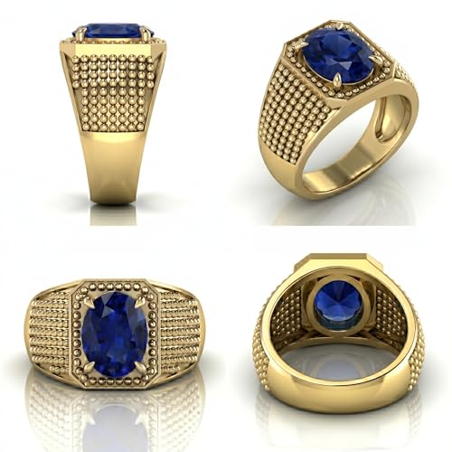 Bague saphir bleu véritable fait main, le cadeau idéal ajustable pour tous - 2