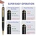 KINGDANS Hidden Camera Pen 64GB 1080P Mini Camera Pen Small Camera, 600mAh Battery Loop Working Nanny Cam, Indoor Camera Security Camera for Safety., Black