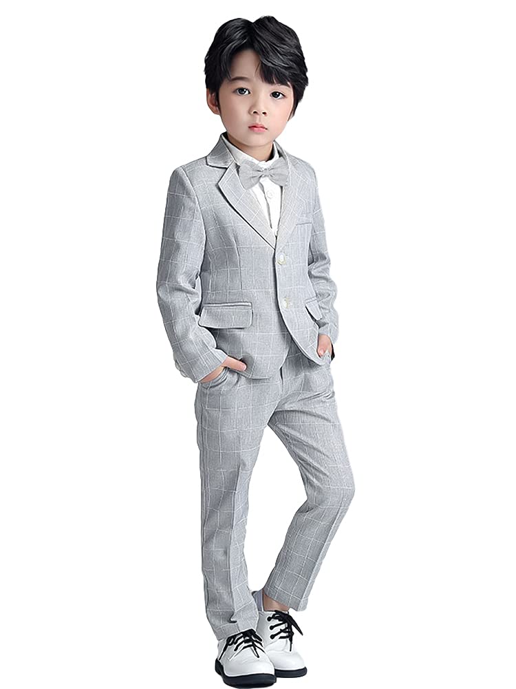 LOLANTA 3 Piezas Conjunto de Traje para Niños Conjunto de Blazer y Pantalón,Traje de Boda