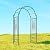 OUTOUR Garden Arch Arbor Arbour Trellis Archway for Climbing Plants Roses Vines Support Rack, Outdoor Garden Lawn Backyard Patio, Matte Black