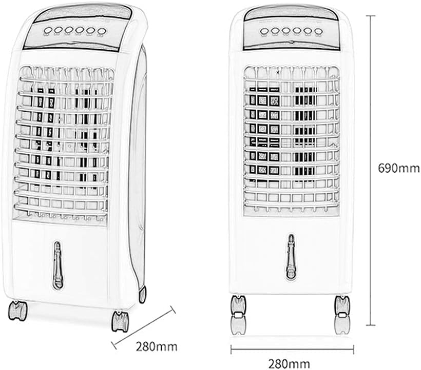 Air Cooler for Home Office Evaporative Coolers Portable Air Conditioner Fan Evaporative Cooler 3 Fan Speed Conditioner Super Quiet Humidifier Misting Fan for Home Office Bedroom